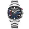 Curren 8415 Silver-Black-Blue