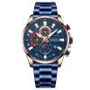 Чоловічий годинник Curren 8415 Blue-Gold фото 2
