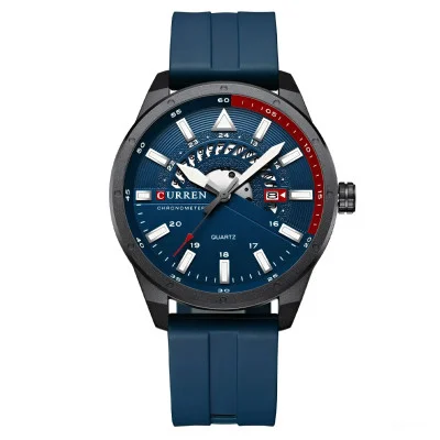 Чоловічий годинник Curren 8421 Blue-Black-Red