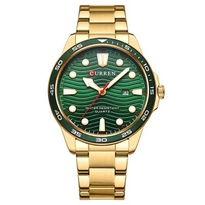 Мужские часы Curren 8426 Gold-Green
