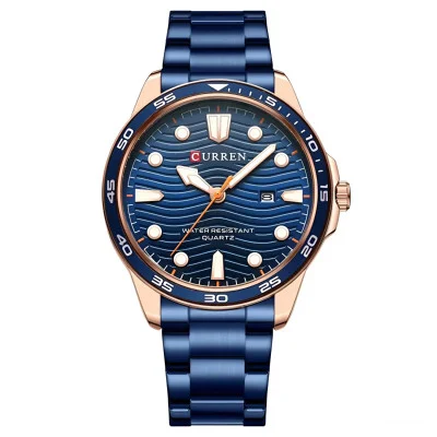 Чоловічий годинник Curren 8426 Blue-Gold