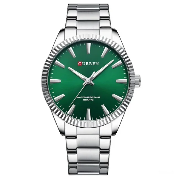 Мужские часы Curren 8425 Silver-Green фото 1