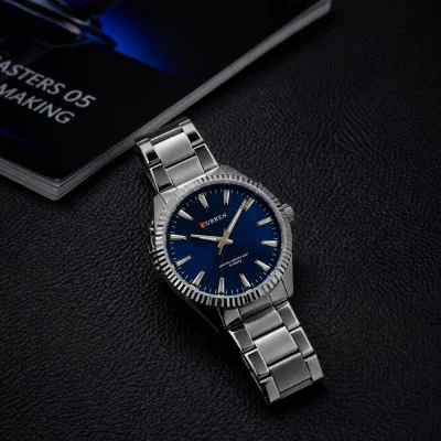Чоловічий годинник Curren 8425 Silver-Blue