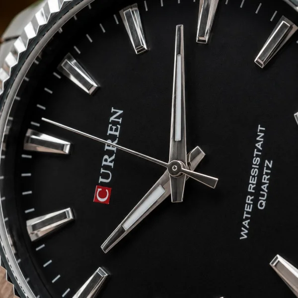 Чоловічий годинник Curren 8425 Silver-Black фото 8