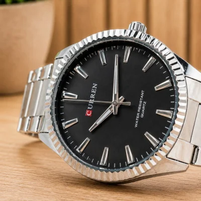Чоловічий годинник Curren 8425 Silver-Black