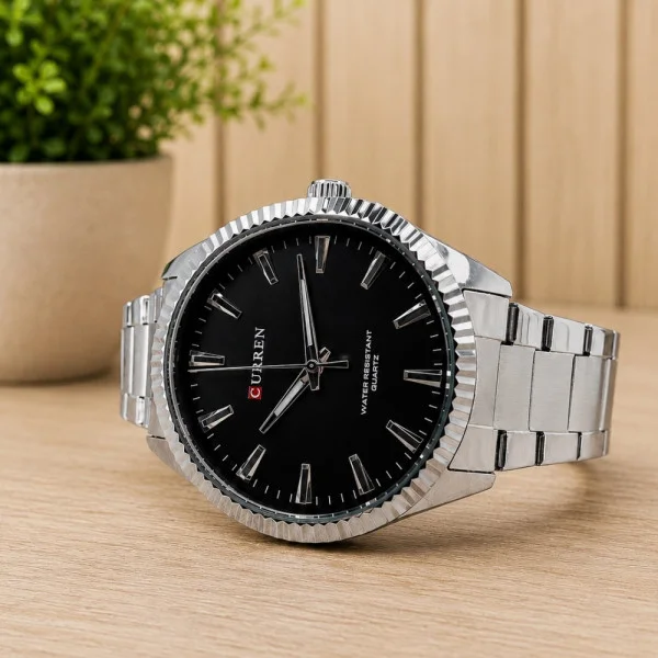Чоловічий годинник Curren 8425 Silver-Black фото 6