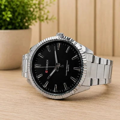 Чоловічий годинник Curren 8425 Silver-Black