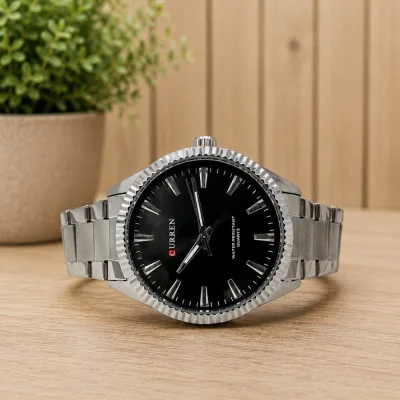 Чоловічий годинник Curren 8425 Silver-Black