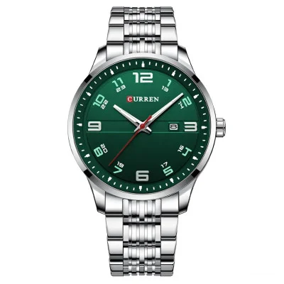 Чоловічий годинник Curren 8411 Silver-Green