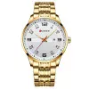 Чоловічий годинник Curren 8411 Gold-White фото 2