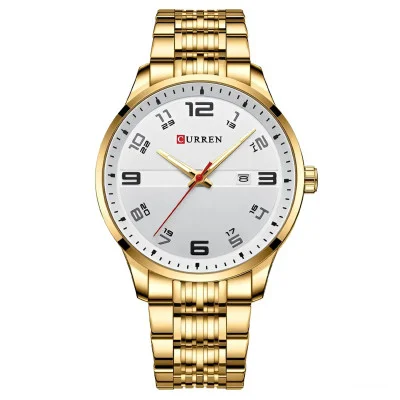Чоловічий годинник Curren 8411 Gold-White