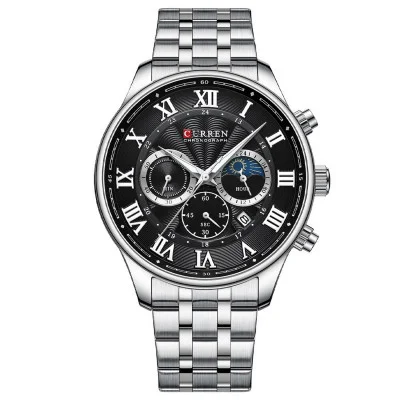 Чоловічий годинник Curren 8427 Silver-Black