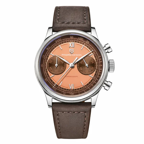 Чоловічий годинник Pagani Design PD-1739 Silver-Brown фото 1