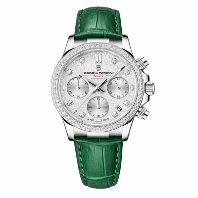 Жіночий годинник Pagani Design PD-1730 Silver-Green