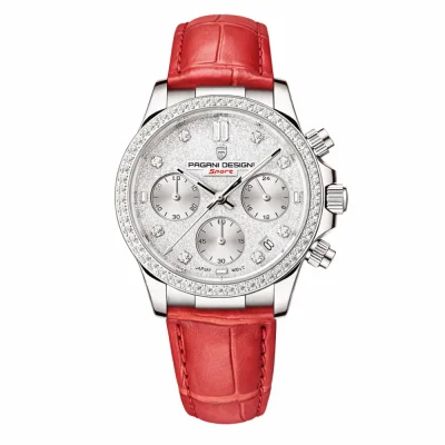 Жіночий годинник Pagani Design PD-1730 Silver-Red