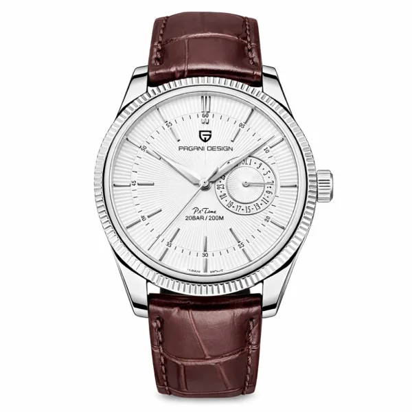 Чоловічий годинник Pagani Design PD-1689 Silver-White-Brown фото 1