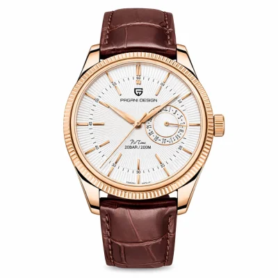 Мужские часы Pagani Design PD-1689 Gold-White-Brown