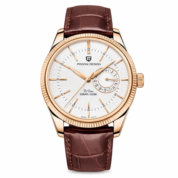 Чоловічий годинник Pagani Design PD-1689 Gold-White-Brown фото 1