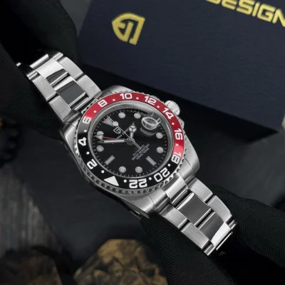 Чоловічий годинник Pagani Design PD-1662 Silver-Black-Red