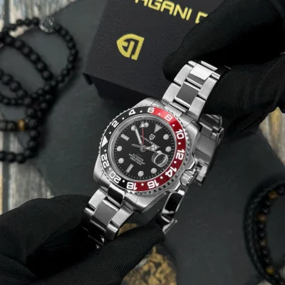 Чоловічий годинник Pagani Design PD-1662 Silver-Black-Red
