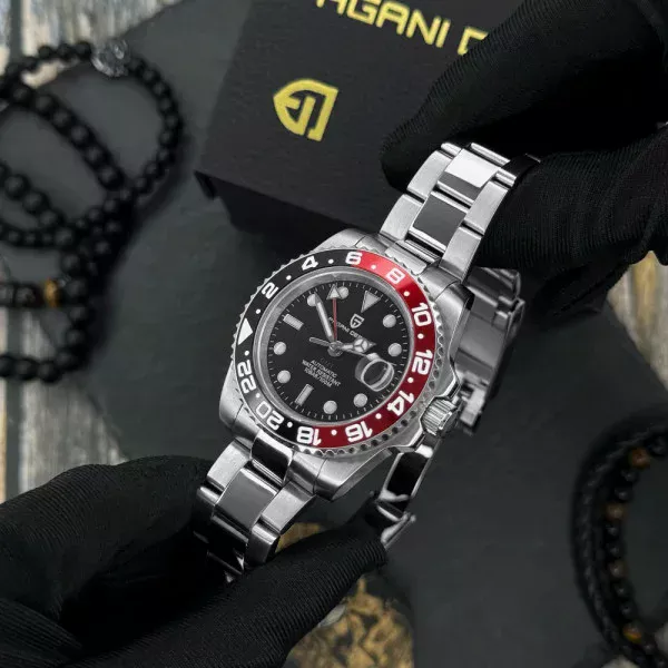 Чоловічий годинник Pagani Design PD-1662 Silver-Black-Red фото 6