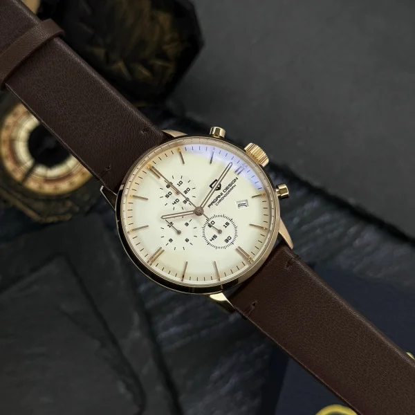 Чоловічий годинник Pagani Design PD-2720 Gold-White-Brown фото 5