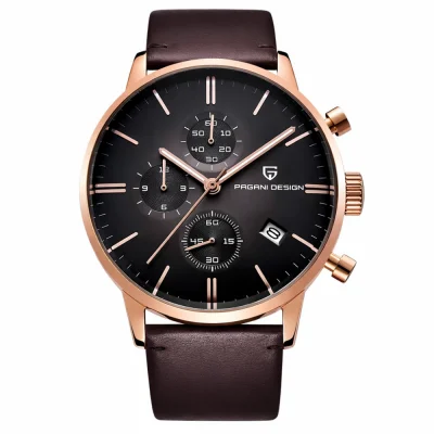 Чоловічий годинник Pagani Design PD-2720 Gold-Black-Brown