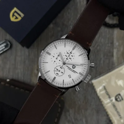 Чоловічий годинник Pagani Design PD-2720 Silver-White - Brown