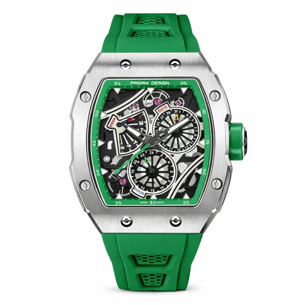 Чоловічий годинник Pagani Design PD-YS012 Silver-Green фото 1