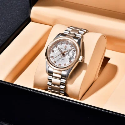 Pagani Design PD-1794L Silver-Rose Gold-White