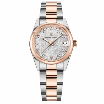 Pagani Design PD-1794L Silver-Rose Gold-White