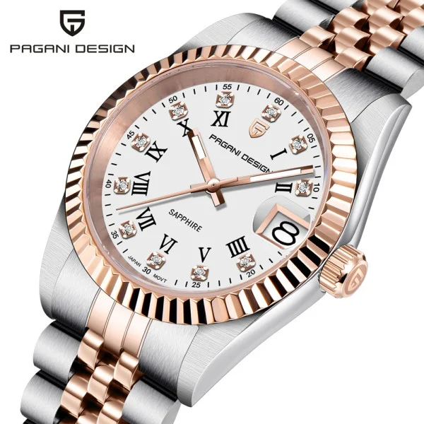 Женские часы Pagani Design PD-1794L Silver-Rose Gold-White фото 4