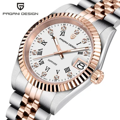 Женские часы Pagani Design PD-1794L Silver-Rose Gold-White