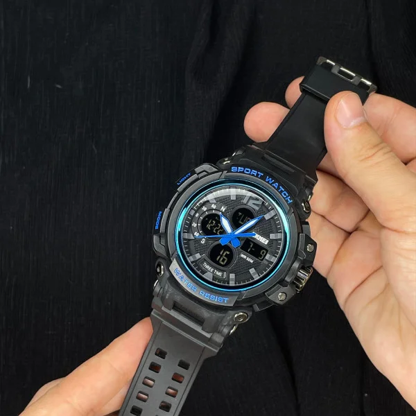Чоловічий годинник Skmei 1343 Black-Blue фото 7
