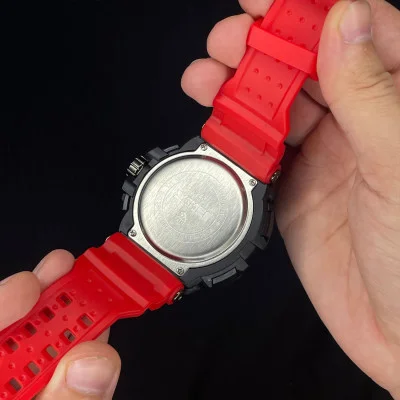 Чоловічий годинник Skmei 1343 Black-Blue-Red Wristband