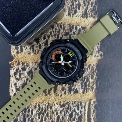 Чоловічий годинник Skmei 1343 Black-Khaki Wristband