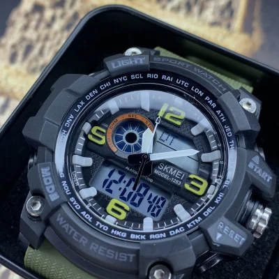 Чоловічий годинник Skmei 1283 Black-Military Wristband.