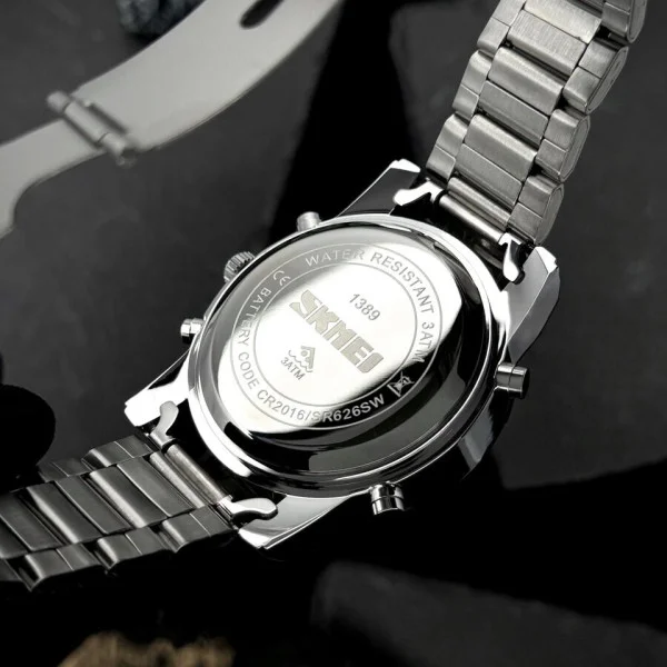 Чоловічий годинник Skmei 1389BU Silver-Black-Blue фото 10