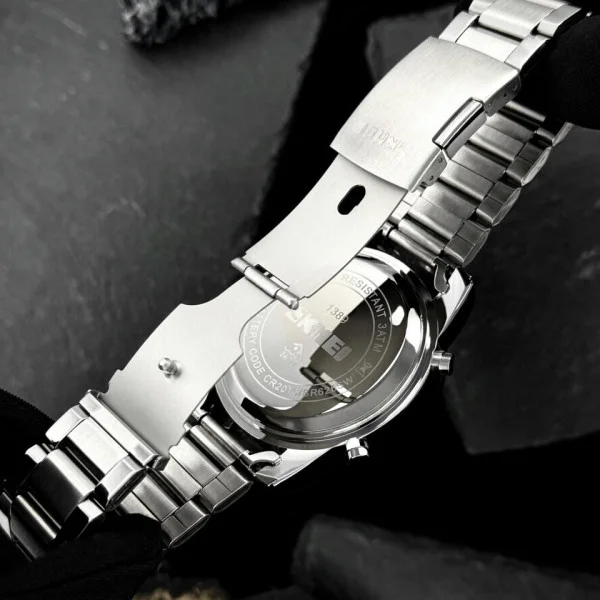 Чоловічий годинник Skmei 1389BU Silver-Black-Blue фото 9