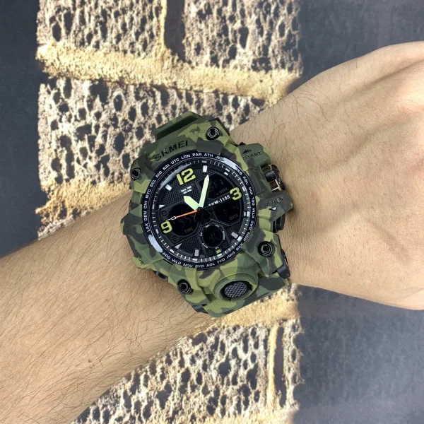 Мужские часы Skmei 1155B Military Green фото 3