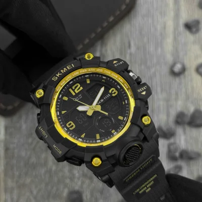 Чоловічий годинник Skmei 1155 Black-Gold