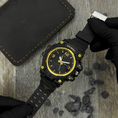 Чоловічий годинник Skmei 1155 Black-Gold