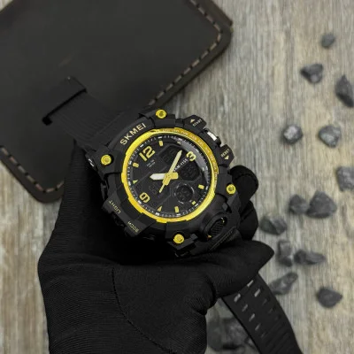 Чоловічий годинник Skmei 1155 Black-Gold