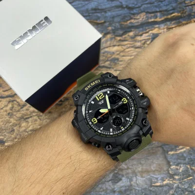 Чоловічий годинник Skmei 1155 Black-Military