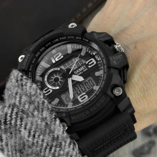 Мужские часы Skmei 1283 All Black. фото 4