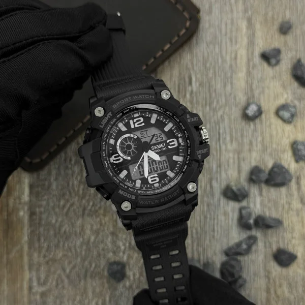 Мужские часы Skmei 1283 All Black. фото 7