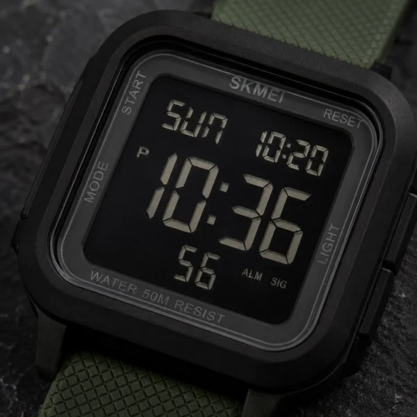 Чоловічий годинник Skmei 1894 All Black-Military Wristband фото 6