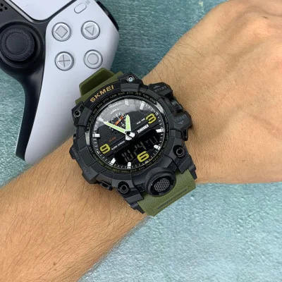 Чоловічий годинник Skmei 1586 Black-Military Wrisband