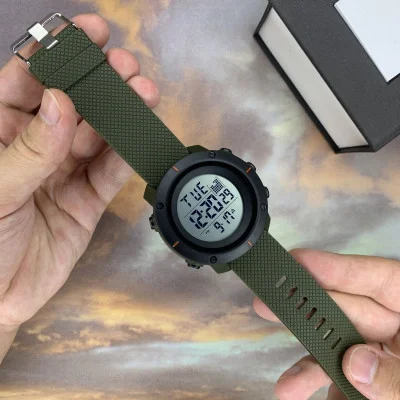 Чоловічий годинник Skmei 1213AG Black-Military Wristband
