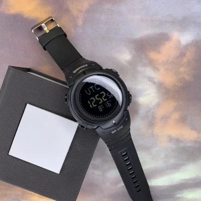 Чоловічий годинник Skmei 1231BK All Black Smart Watch + Compass